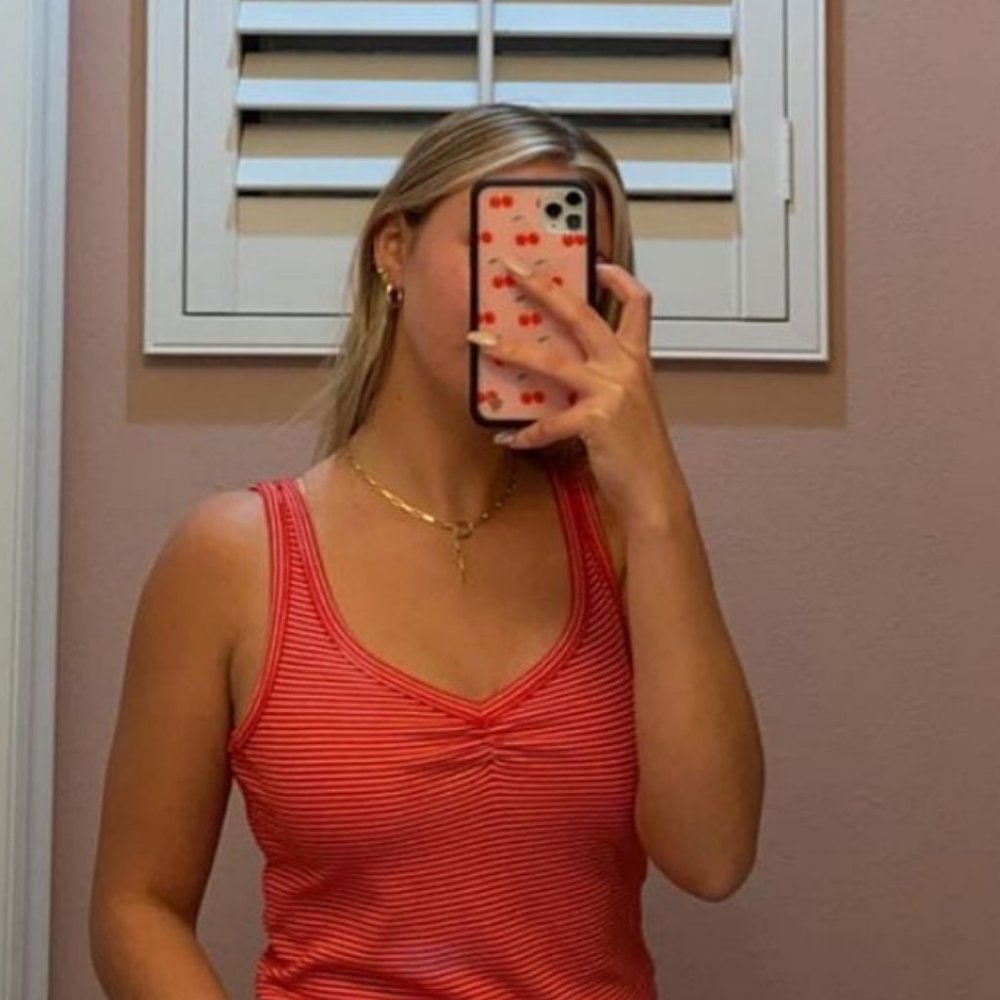 SUPER CUTE Red Striped Tilly's Tank